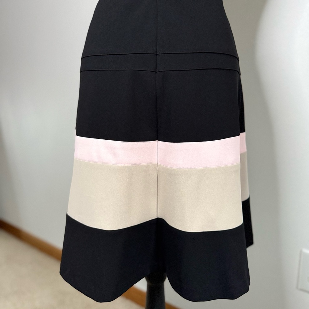 Tommy Hilfiger NWT Fit Flare Dress Size 4 Black Pink Work Wedding Guest - Picture 4 of 8